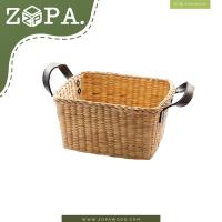 ราคา NT470 ตะกร้าผักตบหูหนัง ผักตบชวา ตระกร้าสาน ใส่ของ ผักตบชวา จักสาน (20320775053)