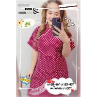 ราคา RTเดรสสั้น คอจีน แขนสั้น ผ้าไหม อิตาลี อก 38 46 ยาว 36 (12108946779)