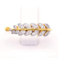 ราคา Happy Jewelry แหวนเพชรของแท้ แหวนใบมะกอกเรียง ทองแท้ 9k 37 5 ขายได้ จำนำได้ ME767 (16950895346)
