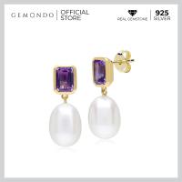 ราคา Gemondo ต่างหูระย้าเงินแท้ 925 ชุบทอง 18K ประดับอเมทิสต์ Amethyst และไข่มุก Pearl ต่างหูพลอย ต่างหูพลอยม่วง ต่างหูมุก (10927468272)