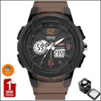 ราคา SMAEL นาฬิกาข้อมือผู้ชาย กันน้ำ 100 Sport Digital LED Analog รุ่น SM1645 NEW พร้อมกล่องเหล็ก SMAEL (1496446513)