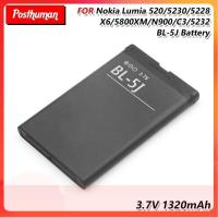 ราคา แบตเตอรี่BL 5J BL 5JสำหรับNokia 5230 5233 5235 C3 X9 201 Lumia 521 525 5228 5230C 5230XM 5232 (4557560486)