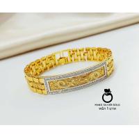 ราคา สร้อยข้อมือเลส B404 ลายมังกร หนัก 1 บาท เลสเพชร งานทองเคลือบแก้ว ทองไมครอน ทองสวยเลสข้อมือ (21099489667)
