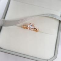 ราคา Amantio Diamond แหวนเพชร Baguette Ring 18K Rose Gold เพชรแท้ทองแท้ (12218075335)