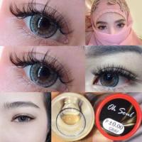 ราคา คอนแทคเลนส์ รุ่น Oh soul ยี่ห้อ Pitchylens Pretty doll มีสีเทา ตาล Gray Brown มีค่าสายตา (16645309242)
