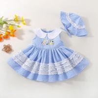 ราคา ชุดเดรสแขนกุดคอตุ๊กตาลายสก๊อตมีหมวกลายดอกเดซี่สีเหลืองสีม่วงสีชมพูสไตล์เกาหลีสำหรับเด็กผู้หญิงอายุ1 2ขวบ2ชิ้นค่ะ (16251553329)