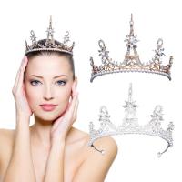 ราคา มงกุฎหอไอเฟลมงกุฎประดับมุกเทียมประดับ S6 POP MY เครื่องประดับผมเจ้าสาวสำหรับงานแต่งงานและงานแต่ง (20956452572)