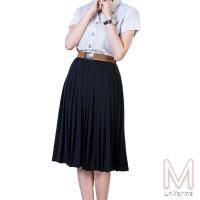 ราคา Maneenush กระโปรงพลีท สีดำ ยาว 22 28 ไม่มีกระเป๋า Free Size XL จีบเล็ก ทวิส (3743234666)