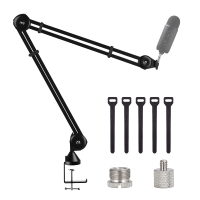 ราคา Microphone Boom Arm Stand Heavy Duty Adjustable Suspension Mic Arm Holder with Mic Clip Table Mounting Clamp For Blue Yeti Bm 80 (19456480352)