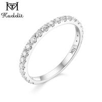 ราคา Kuololit แข็ง10พันแหวนทองคำขาวสำหรับผู้หญิงธรรมชาติ Moissanite Solitaire แหวนจับคู่ครึ่งนิรันดร์แต่งงานวงหมั้น (20457583419)