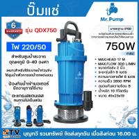 ราคา MR PUMP ปั๊มแช่ ปั๊มจุ่ม ไดโว่ ขนาด1นิ้ว รุ่นQDX370 370W ขนาด2นิ้ว รุ่นQDX750 750W ปั๊ม (21210042960)