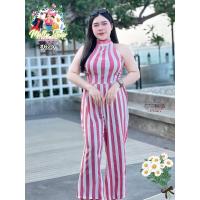 ราคา ฮ624 ร้านนี้ส่งไว จั๊มขายาวลายริ้วไฮโซ ชุดจั๊มสาวอวบ ชุดสาวอวบอ้วน เสื้อผ้าสาวอวบ ชุดสาวอวบสวยๆ แฟชั่นสาวอวบ (15435735779)