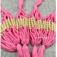 ราคา NEW ด้าย ผูกข้อมือ สีชมพูอ่อน สีหวาน ไหม มัดมือ ด้ายสายสิญจน์ ลูกปัดสีครีม 5 เม็ด ครูบาบุญชุ่ม (20609005312)