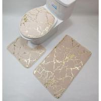 ราคา เซ็ตพรมขนนิ่มลายหินอ่อนปูพื้นและโถสุขภัณฑ์ (21056774717)