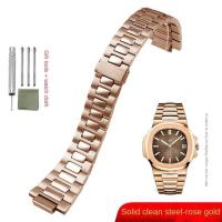 ราคา สายนาฬิกาสแตนเลสคุณภาพสูงสำหรับ Patek Philippe Nautilus 5711 5726 นาฬิกานูนเหล็กผู้ชายสายอุปกรณ์เสริม 25 มม (19657498975)