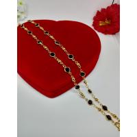 ราคา สร้อยคอคริสตัลสีนิล สร้อยคอทอง ทองชุบ (9444897527)