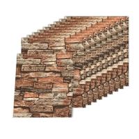 ราคา สติกเกอร์ติดผนังสามมิติ3D วอลเปเปอร์มีกาวในตัวสติกเกอร์ตกแต่งกันการชน10ชิ้น (21170849625)