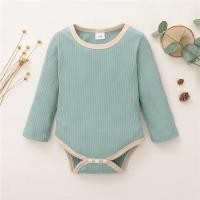 ราคา รอมเปอร์ผ้าฝ้ายเด็กทารกแรกเกิดบอดี้สูทสีพื้นแขนยาวสำหรับเด็กอายุ0 12เดือน (13539655994)