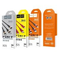 ราคา Hoco X26 ของแท้ 100 สายชาร์จ 3in1 Xpress Charging Cable 2A มี 3 หัว iPhone Micro TypeC (6938270860)