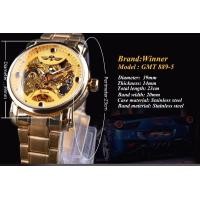 ราคา Fashion mens watch238814 Factory watch T WINNER WINNER hollow out mens automatic mechanical watch male automatic mechanical steel belt (20021010781)