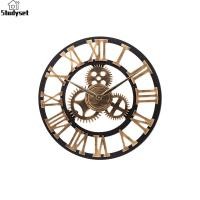 ราคา Studyset นาฬิกาควอตซ์ไม้นาฬิกาฟันเฟืองติดผนังอุตสาหกรรมขนาดใหญ่เงียบไม่ติ๊กต่อกับตัวเลขโรมันสำหรับตกแต่งห้องนั่งเล่นสำนักงาน (19876577396)