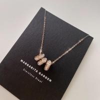 ราคา Margarita Trio Tiny Diamond Hoops Pendant Necklace (19239459681)