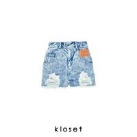 ราคา KLOSET Kloset Denim Shorts PF22 P005 กางเกงขาสั้น ผ้ายีน กางเกงผู้หญิง กางเกงแฟชั่น กางเกงยีนแต่ดีเทลป้ายหนัง (20345262336)