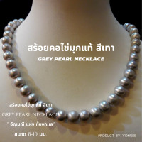 ราคา Yok5see สร้อยคอ ไข่มุก แท้ สีเทา ขนาด 8 10 มม ไข่มุกสีเทา ไข่มุกสีเงิน สร้อยไข่มุก สร้อยคอไข่มุก มุกสีเทา สร้อยมุก ไข่มุกแท้ สร้อยมุก Grey Pearl (16850996779)