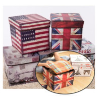 ราคา กล่องเก็บของอเนกประสงค์ กล่องนั่งได้นุ่มสบาย กล่องพับได้ ขนาด 30x30 cm มีให้เลือก 3 แบบ (13115511217)