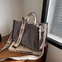 ราคา พื้นผิวที่มีคุณภาพสูงลายม้าลายผู้หญิงไหล่ข้างเดียวกระเป๋าถือใหม่ความจุขนาดใหญ่แบรนด์ผ้าใบป่าสไตล์ตะวันตก (20835188503)