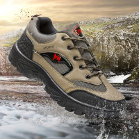 ราคา รองเท้าเดินป่ากลางแจ้งผู้ชาย 2023 กันน้ำกันลื่นสวมรองเท้าเดินป่ารองเท้าเดินป่าน้ำหนักเบาระบายอากาศ (18091385368)