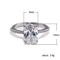 ราคา WXR RING Luxury Platinum Diamond Crystal Rings Women Fashion Jewelry 925 Silver Zircon Charm Wedding Rings (18112751041)