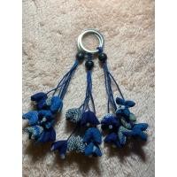 ราคา พวงกุญแจดอกแก้ว แบบคละ ผ้าคราม งานฝีมือ ของชำร่วย สั่งทำได้นะคะ ขายปลีก ส่ง (19641543443)