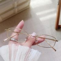 ราคา ป้องกันแสงสีฟ้าขนาดเล็กย้อนยุคกรอบสี่เหลี่ยมแว่นตาเกรด4 0ถึง0แว่นสายตาสั้นแว่นสายตาสั้นสีทอง สีเงิน สีดำ (20478543553)