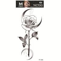 ราคา COCOJEWELRY ใหม่สีดำดอกไม้สักสติ๊กเกอร์สีดำและสีขาวร่างภาพใหญ่เซ็กซี่เลดี้สักสติกเกอร์ (15600907270)