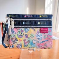 ราคา Womens carrying strap tote two zipper cosmetic bag coin purse mobile phone bag (19623606134)