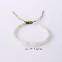 ราคา JADE หยกเนื้อสีแอปเปิ้ล หยกแท้ เลือกขนาดเม็ดหินได้ 2 3 มม สร้อยข้อมือเชือกถัก กำไลคู่รัก by siamonlineshop (20448554940)