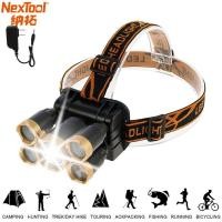 ราคา NT 1 5 ไฟฉายคาดหัวแรงสูง ไฟฉายคาดศรีษะ แรงสูง ใหม่ล่าสุด 5หลอดคู่ สีดำ แถมสายชาร์จ ชาร์จกับไฟบ้าน ชาร์จในรถยนต์ ถ่านชาร์จ 18650 (7823490203)