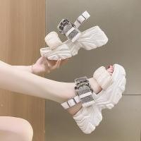 ราคา พร้อมส่ง รองเท้าแตะส้นตึกแบบรัดส้นสวยๆๆ ใส่นิ่มสบายเท้า ไม่ลื่น (17457367766)