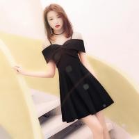 ราคา พร้อมส่ง เดรสสายเดี่ยว สีดำเดรสทรงเอ ชุดเดรสสายเดี่ยวสำหรับผู้หญิง เดรสกระโปรงสั้นสุดเซ็กซี่ (18259872807)