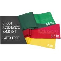 ราคา TheraBand Resistance Bands Set Professional Non Latex Elastic Band For Upper Lower Body Exercise Strength Training without Weights Physical Therapy Pilates Rehab Yellow Red Green Beginner (10077388712