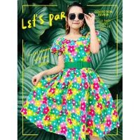 ราคา ชุดเดรสย้อนยุค ลายดอก รุ่นไข่ดาว Freesize (20748930981)