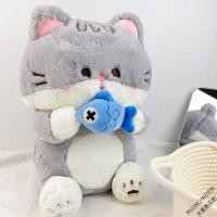 ราคา พร้อมส่ง ตุ๊กตา ตุ๊กตาแมว แมว ปลา ตุ๊กตาแมวญี่ปุ่น แมวเทา แมวส้ม ตุ๊กตาน่ารัก เป็นพร็อบแต่งห้อง ของขวัญวันเกิด ทาสแมว (17791210064)
