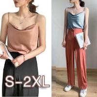 ราคา Moei cowl neck เสื้อสายเดี่ยวคอถ่วง ผ้าซาติน (1407340166)