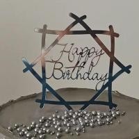 ราคา ออกแบบใหม่ด้านสุขสันต์วันเกิดเค้ก Topper ทองคริลิควันเกิดคัพเค้ก Topper เด็กปาร์ตี้วันเกิดตกแต่งเค้ก (18095563142)