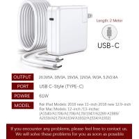 ราคา เครื่องชาร์จแล็ปท็อปรุ่นปรับปรุงสำหรับ MacBook Air proType C PD 45W 60W 85W Ac Power Adapter Replacement (19716071690)