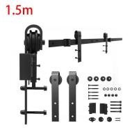 ราคา ฮาร์ดแวร์ ประตูโรงนาไม้ ราวแขวน ประตูบานเลื่อนสำหรับใช้ในบ้าน ชุดรางประตูบานเลื่อน ไม่รวมประตู (20803086470)