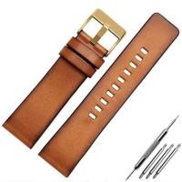 ราคา 2022 New Genuine Leather bracelet for diesel DZ7406 DZ7408 DZ4476 DZ4343 watch strap Brown watchband 22mm 24 26mm Retro wristwatches band (14635880427)