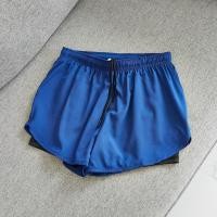 ราคา UNIQLO Mizuno Decathlon แฟชั่นอเนกประสงค์สำหรับผู้ชายและผู้หญิงสามารถใส่ได้2ชั้นตาข่ายระบายอากาศได้ดีกางเกงขาสั้นกีฬาที่วางกระป๋อง Celana Training วิ่งโทรศัพท์มือถือ (19205531638)