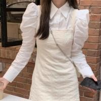 ราคา Uniqlo 2023 New Fashion version Early autumn new womens white shirt suit skirt two piece Korean style high end hot girl suspender dress (20634589448)
